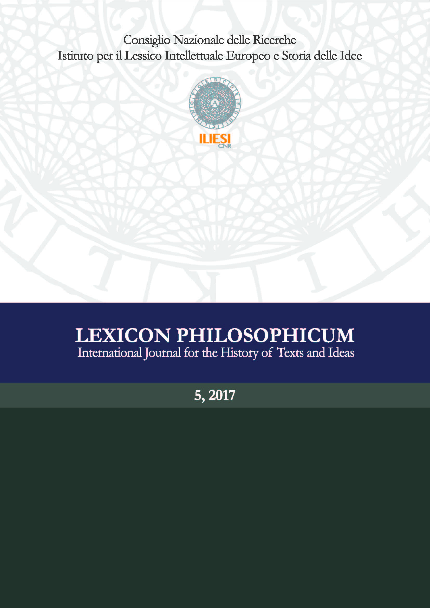 					View No. 5 (2017): Lexicon Philosophicum
				